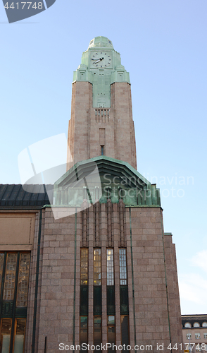 Image of Clock tower of Helsinki Central Station in Finland