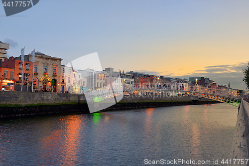 Image of Hapenny Bridge in Dublin - a pedestrian bridge 19.06.2018