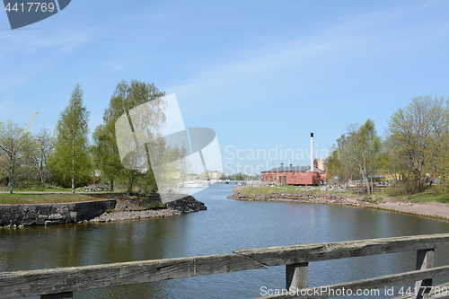 Image of View from footbridge of Suomenlinna shipyard