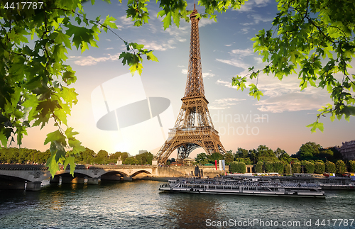 Image of River Seine and Eiffel Tower