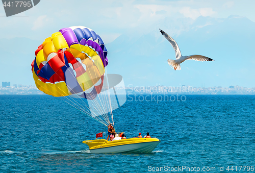 Image of Parachute on sea