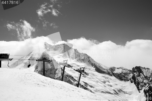 Image of Ski resort. Caucasus Mountains.