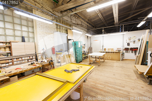 Image of woodworking factory workshop