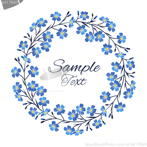 Image of Vector blue forget me not flowers