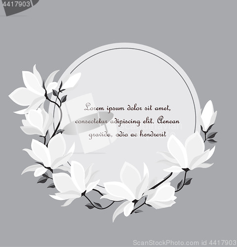 Image of Vector magnolia flowers