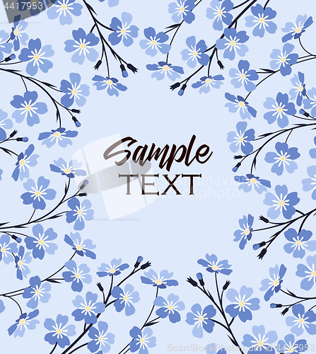 Image of Vector blue forget me not flowers