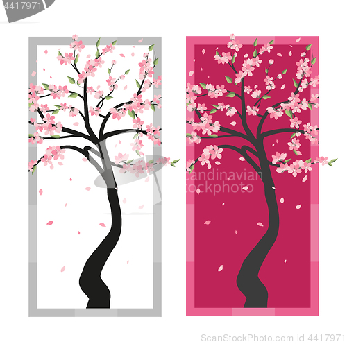 Image of Vector tree sakura