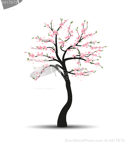 Image of Vector tree sakura