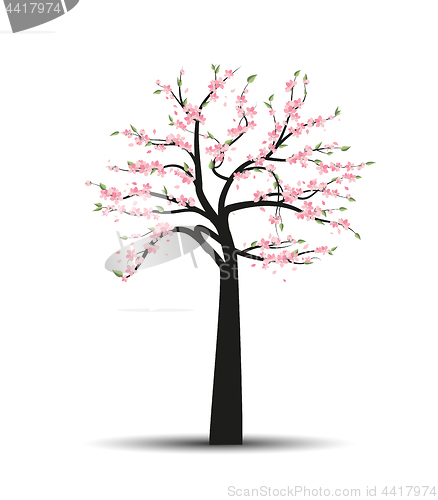 Image of Vector tree sakura