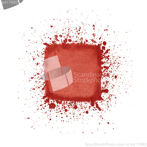 Image of Red watercolor square