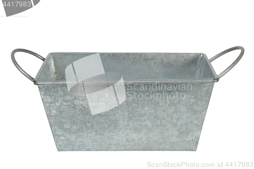 Image of Metal container on white