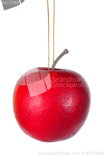 Image of Christmas apple on white