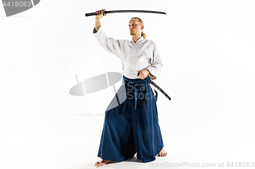 Image of The young man are training Aikido at studio