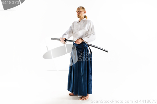 Image of The young man are training Aikido at studio