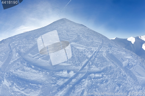 Image of Ski slope with fresh snow