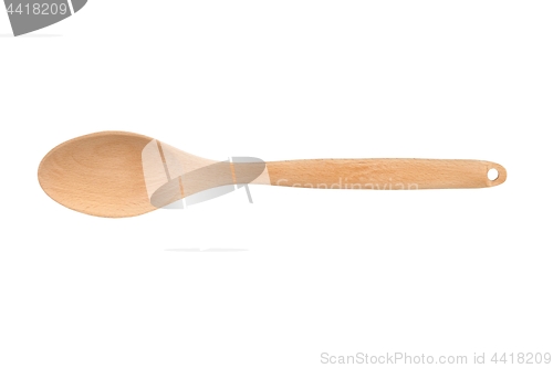 Image of Wooden spoon on white