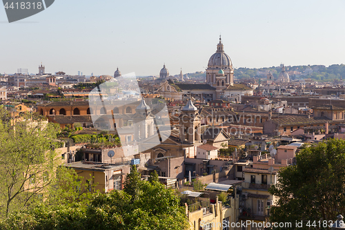 Image of Skyline of Rome, Italy. Rome architecture and landmark. Cityscape of Rome.