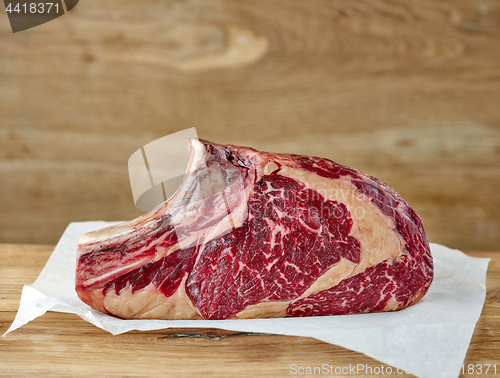 Image of fresh raw rib eye steak