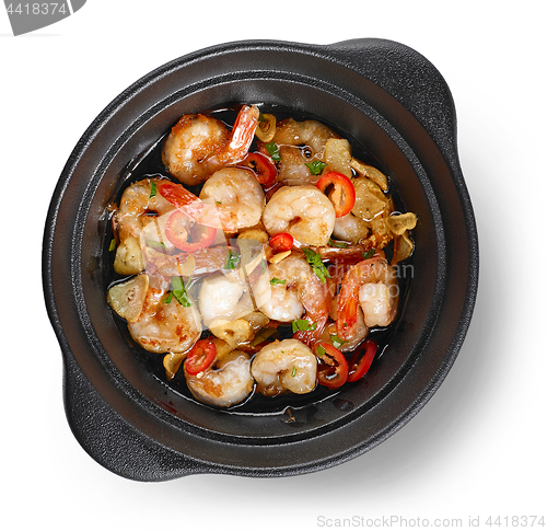 Image of spicy garlic prawns