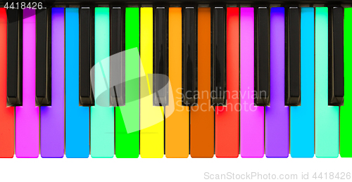 Image of Rainbow piano keys