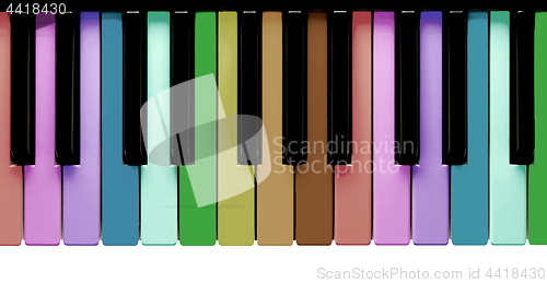 Image of Rainbow piano keys