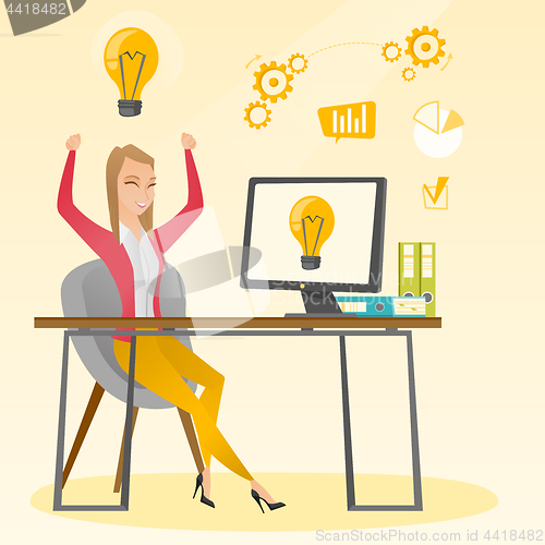 Image of Successful business idea vector illustration.