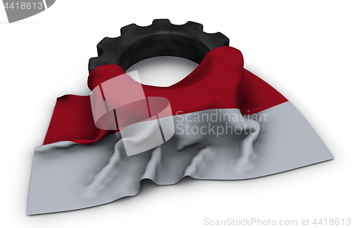 Image of gear wheel and flag of monaco