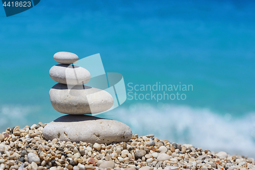 Image of Stack of pebble stones