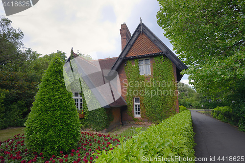 Image of Old vintage irish house in park