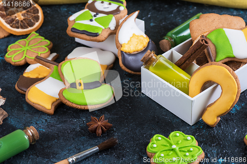 Image of Gingerbreads cookies for Patrick\'s day