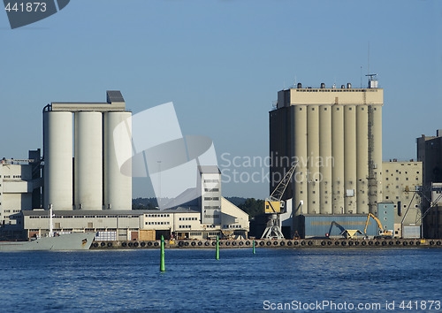 Image of Industrial harbour with silos