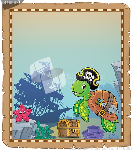 Image of Pirate turtle theme parchment 1