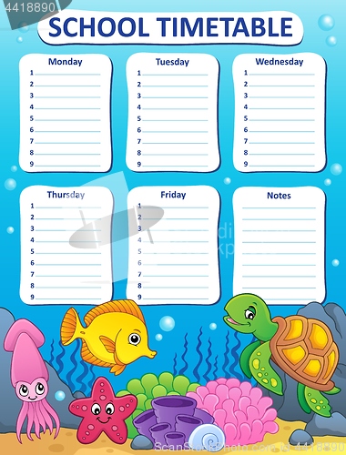 Image of Weekly school timetable design 9