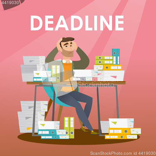 Image of Businessman has a problem with a deadline.