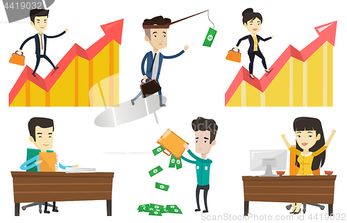 Image of Vector set of business characters.