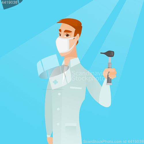 Image of Ear nose throat doctor vector illustration.