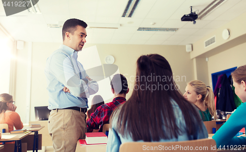 Image of group of students and teacher at school classroom