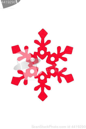 Image of Christmas snowflake on white