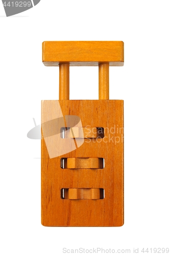 Image of Wooden padlock puzzle