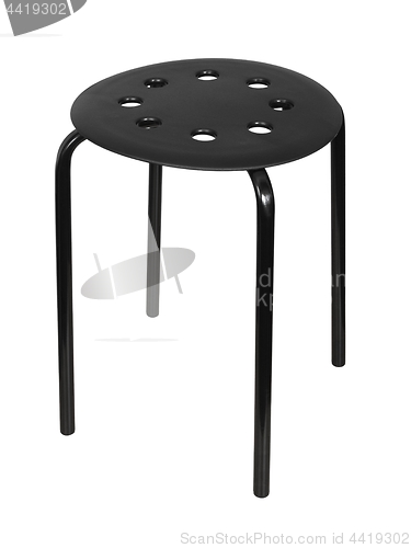 Image of Black stool on white