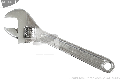 Image of Adjustable wrench on white