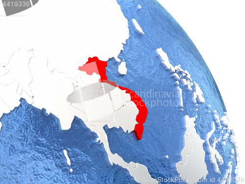 Image of Vietnam on elegant globe