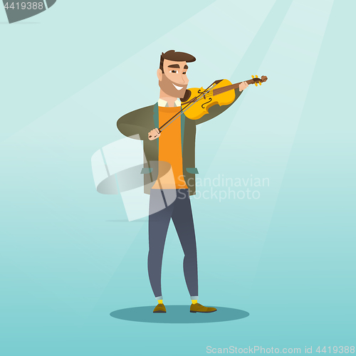 Image of Man playing the violin vector illustration.