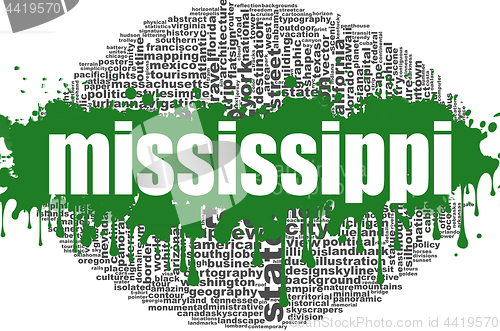 Image of Mississippi word cloud design