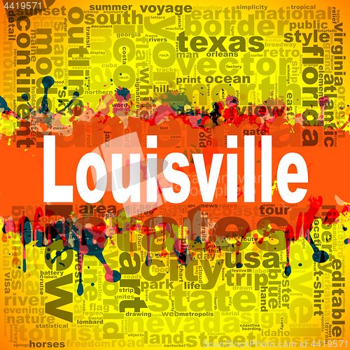 Image of Louisville word cloud design