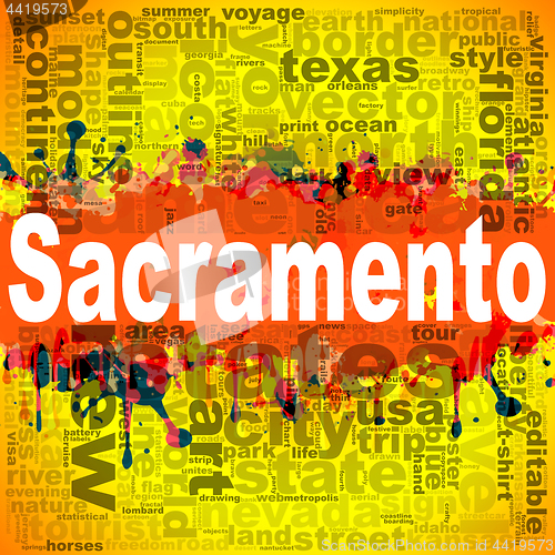 Image of Sacramento word cloud design