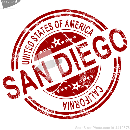 Image of San Diego with white background