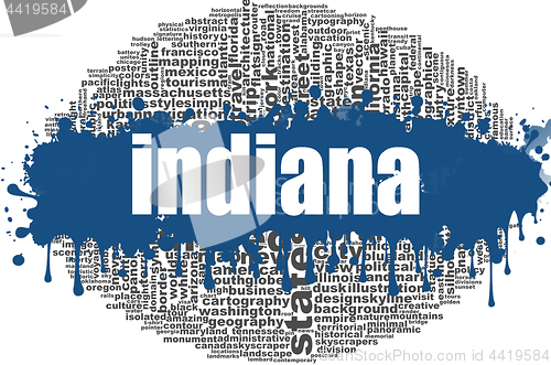 Image of Indiana word cloud design