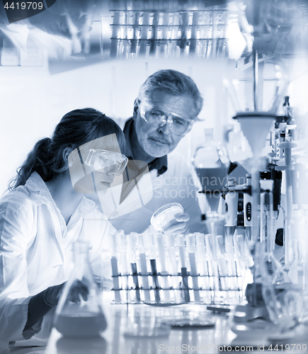 Image of Health care professionals researching in scientific laboratory.