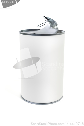 Image of open white tin can